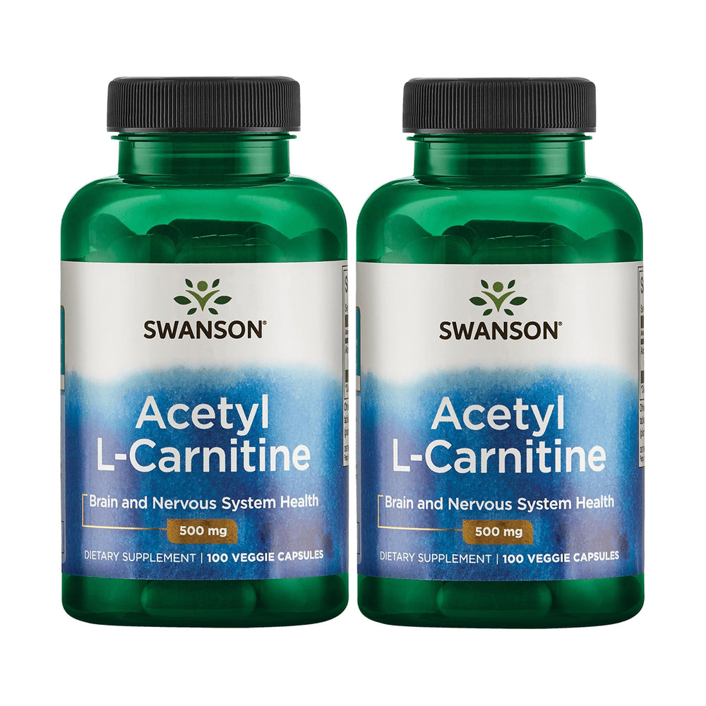 Swanson Acetyl-L-Carnitine capsule close-up, supports cognitive function and daily focus