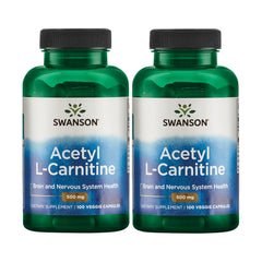 Swanson Acetyl-L-Carnitine capsule close-up, supports cognitive function and daily focus