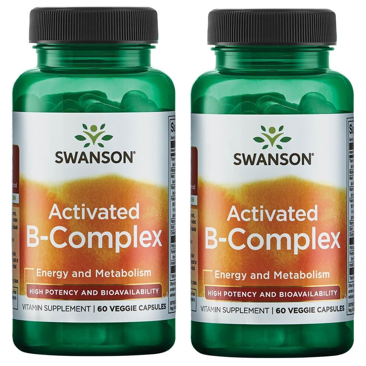 Swanson Activated B-Complex bottle with capsules for daily wellness support