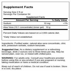 Close-up of Aloe Vera liquid pour from Swanson bottle