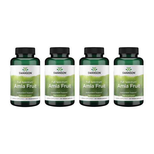 Swanson Amla fruit capsules bottle for daily wellness support.