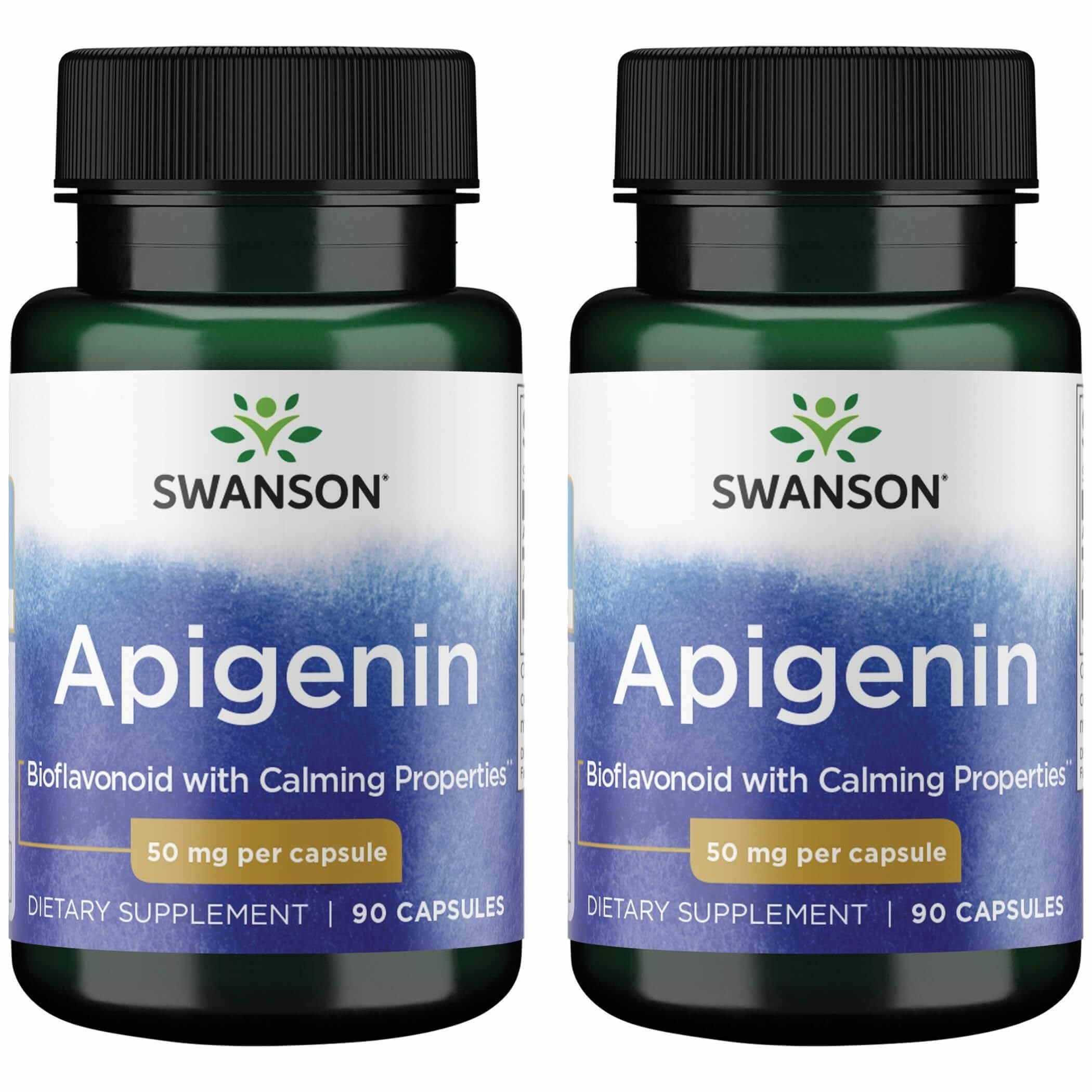 Swanson Apigenin bottle front for calm sleep support.