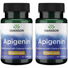 Swanson Apigenin bottle front for calm sleep support.