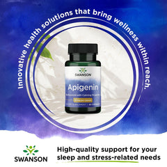 Swanson Apigenin daily-use scene with bottle on nightstand