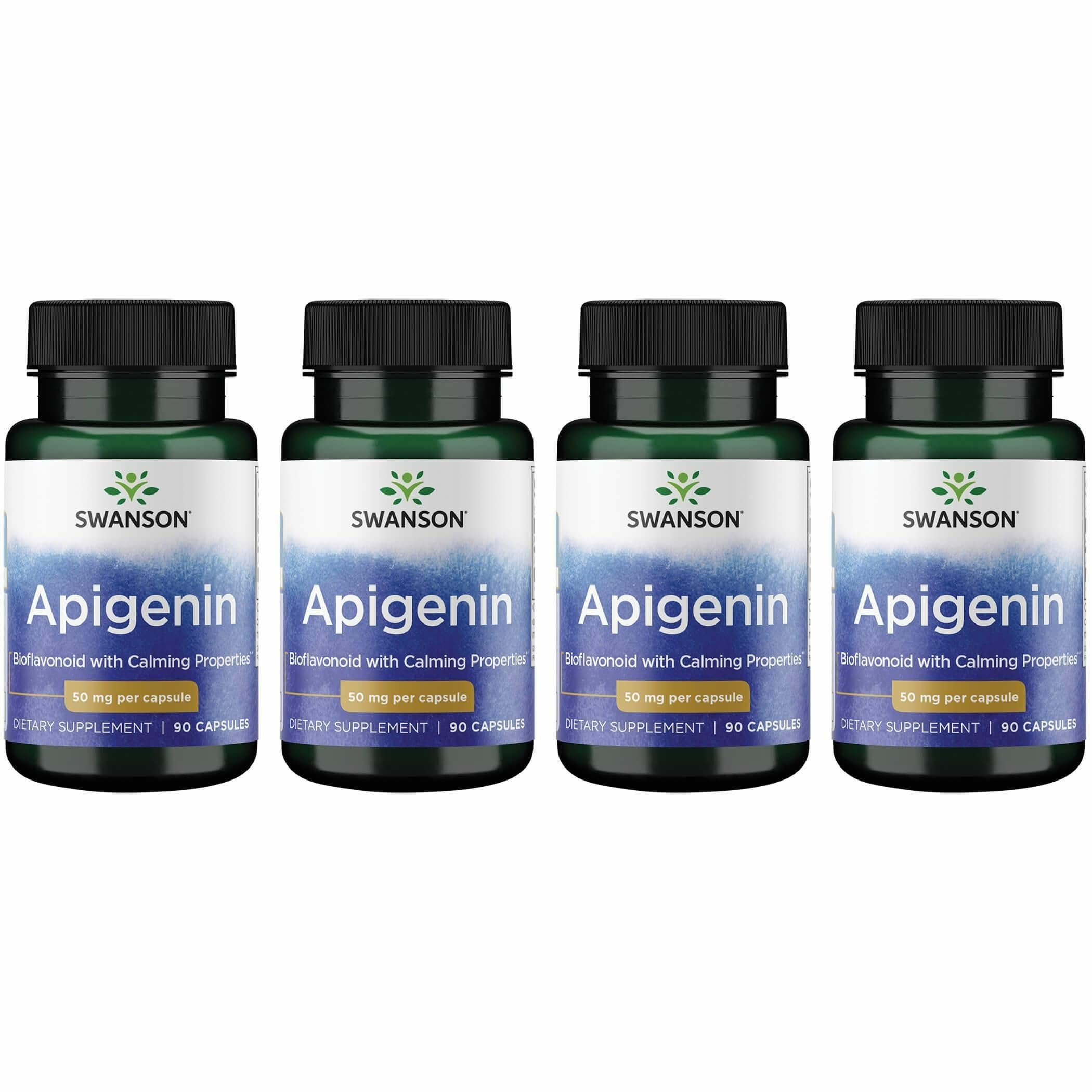 Swanson Apigenin sleep-support bottle promotes relaxation for restful nights
