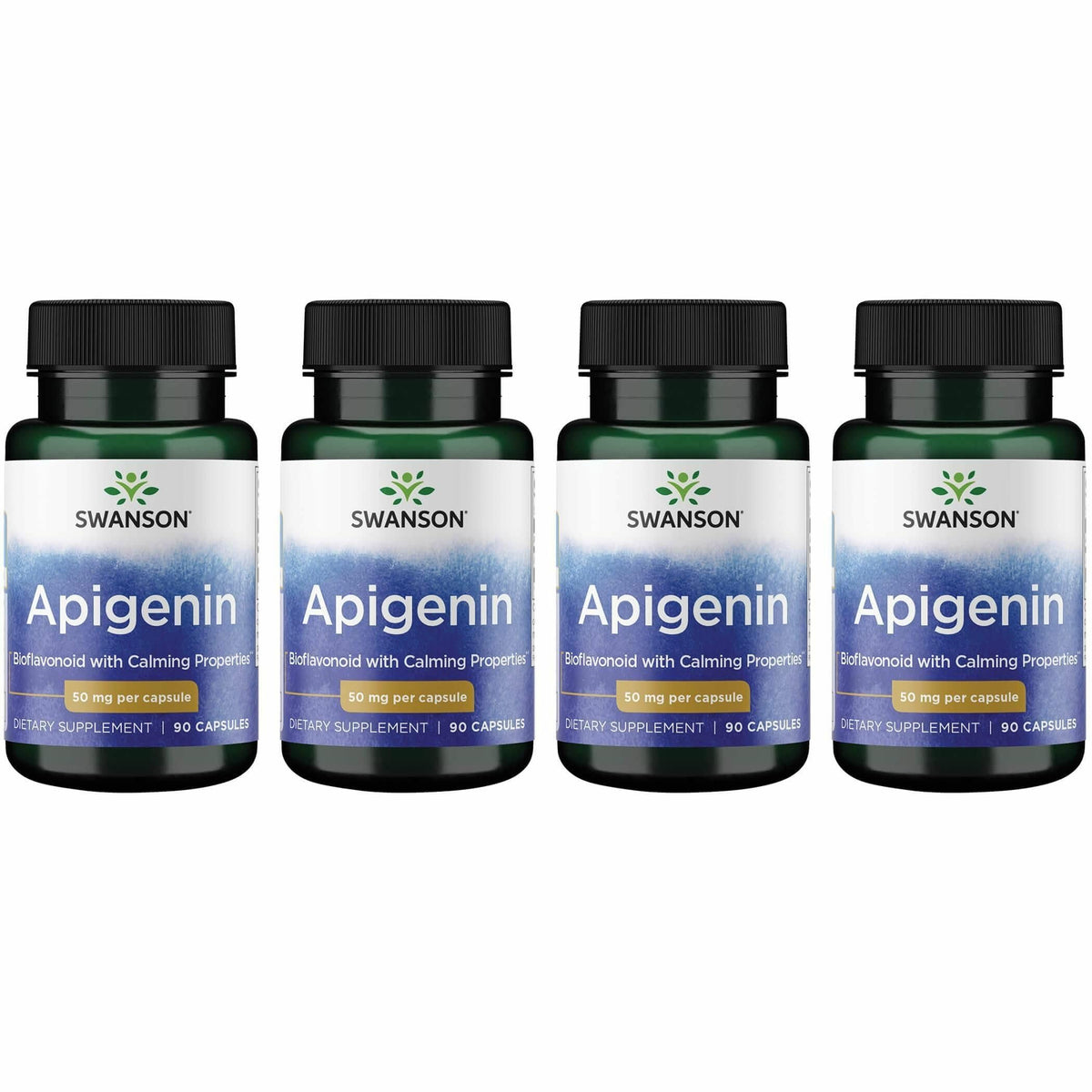 Swanson Apigenin sleep-support bottle promotes relaxation for restful nights