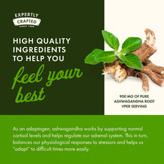 Swanson Ashwagandha powder packaging highlighting Ayurvedic heritage and tradition.