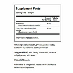Swanson Astaxanthin and Zeaxanthin retina detail highlighting macular nutrition