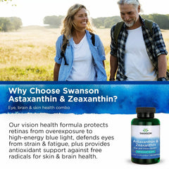 Swanson Astaxanthin and Zeaxanthin science labeled product with quality emphasis