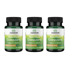 Swanson Bacillus Coagulans bottle with pour supports gut health.
