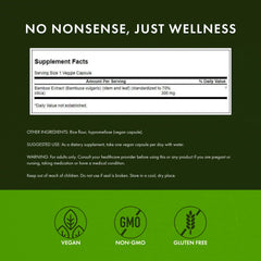 Swanson Bamboo Extract label highlights silica content and collagen support