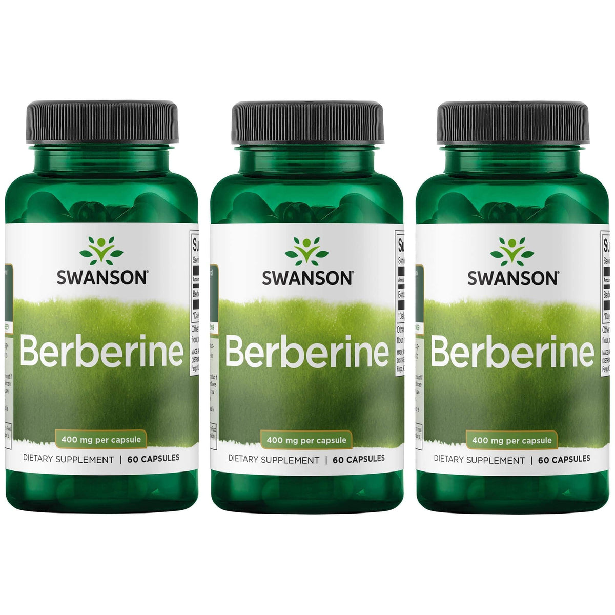 Swanson Berberine bottle front view suggests metabolic support and trusted quality.