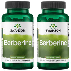 Swanson Berberine bottle and label highlight metabolism and heart health support.