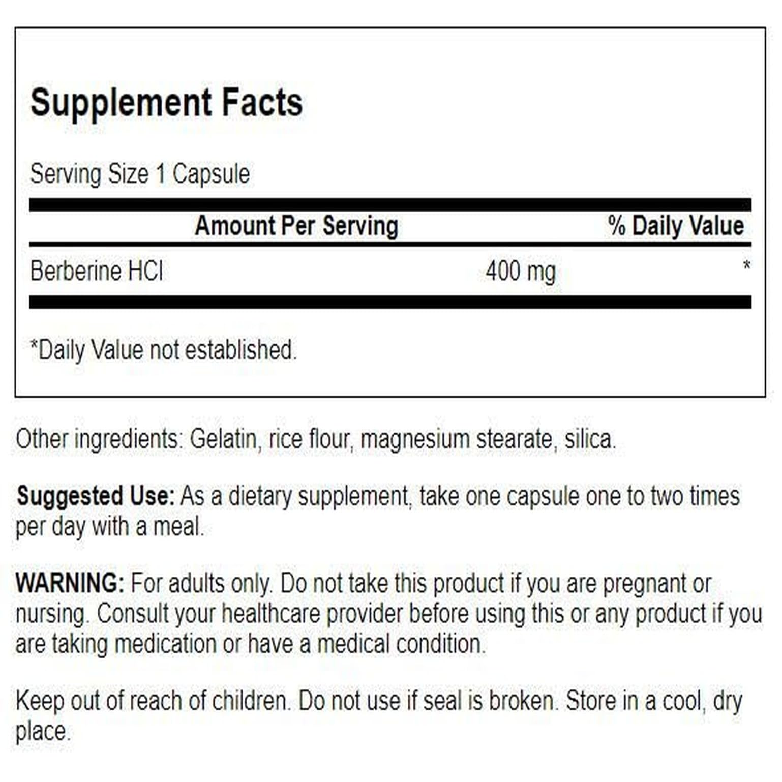 Swanson Berberine capsules dispensing, suggesting an easy daily wellness routine.