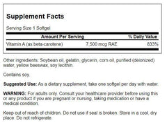 Swanson Beta-Carotene capsules closeup, small easy-to-swallow gel capsules