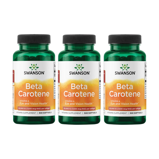Swanson Beta-Carotene eye health bottle supports vision health.