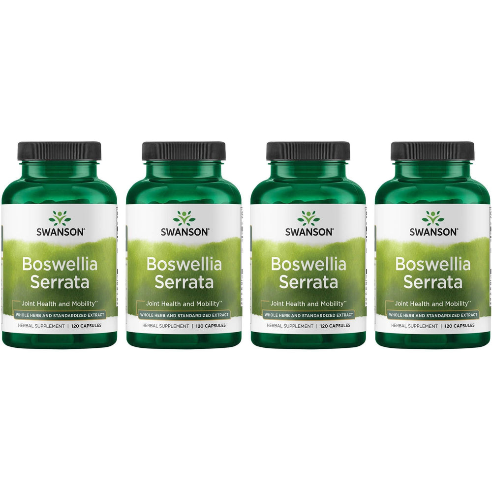 Swanson Boswellia Serrata bottle with 120 capsules supports joint comfort and mobility
