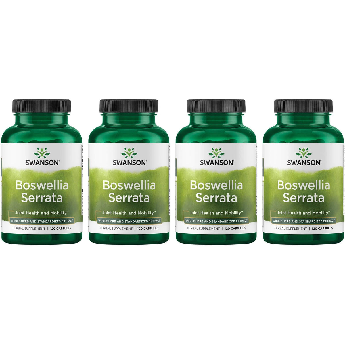 Swanson Boswellia Serrata bottle with 120 capsules supports joint comfort and mobility