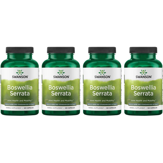 Swanson Boswellia Serrata bottle with 120 capsules supports joint comfort and mobility