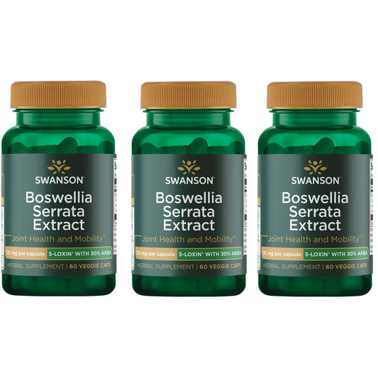Swanson Boswellia Serrata extract bottle front view for daily wellness planning.