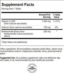 Swanson Buffered C with BioFlav tablets in bottle for convenient daily intake