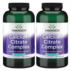Swanson Calcium Citrate Complex bottle for bone support and easy calcium absorption.