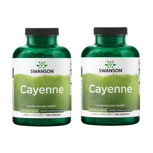 Swanson Cayenne capsules bottle showcases an easy daily wellness ritual for digestion and circulation.
