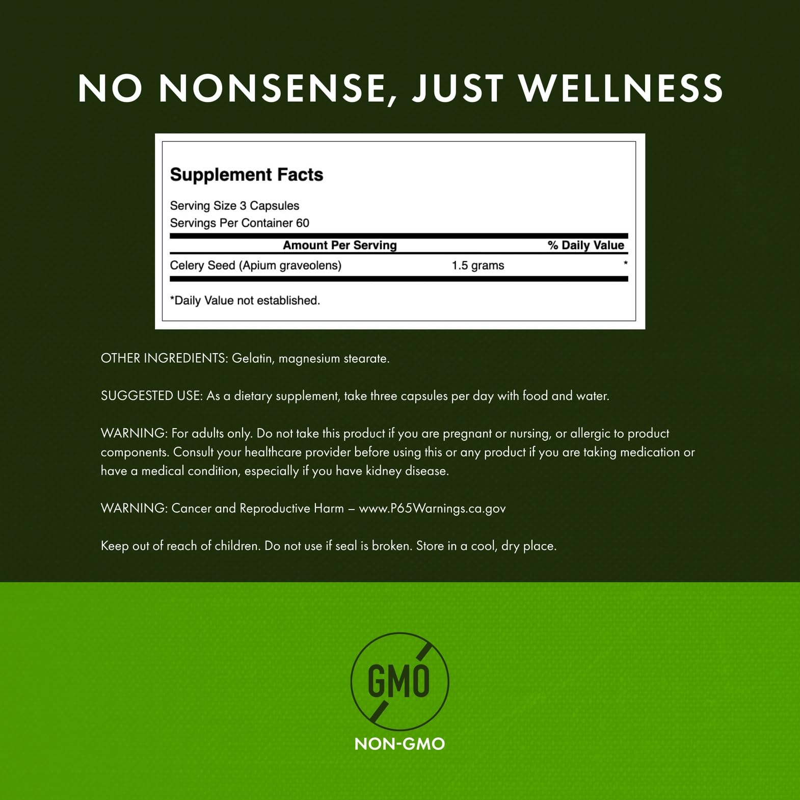 Three-pack display of Swanson Celery Seed Maximum Strength shows value and ongoing wellness.