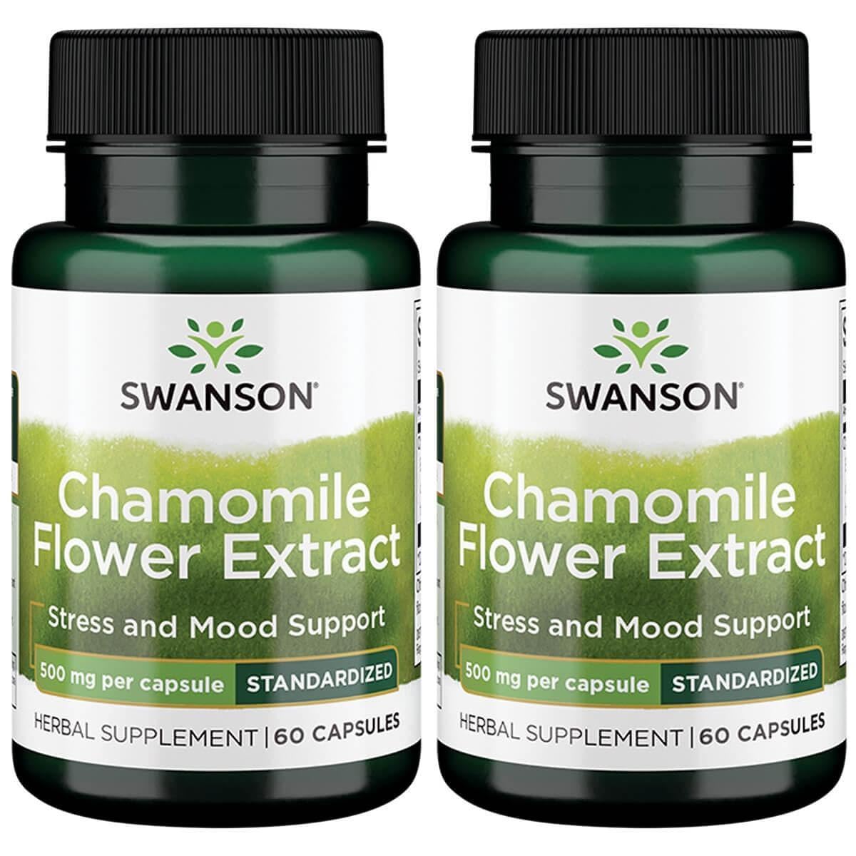 Swanson Chamomile Flower Extract bottle supports a calming routine.