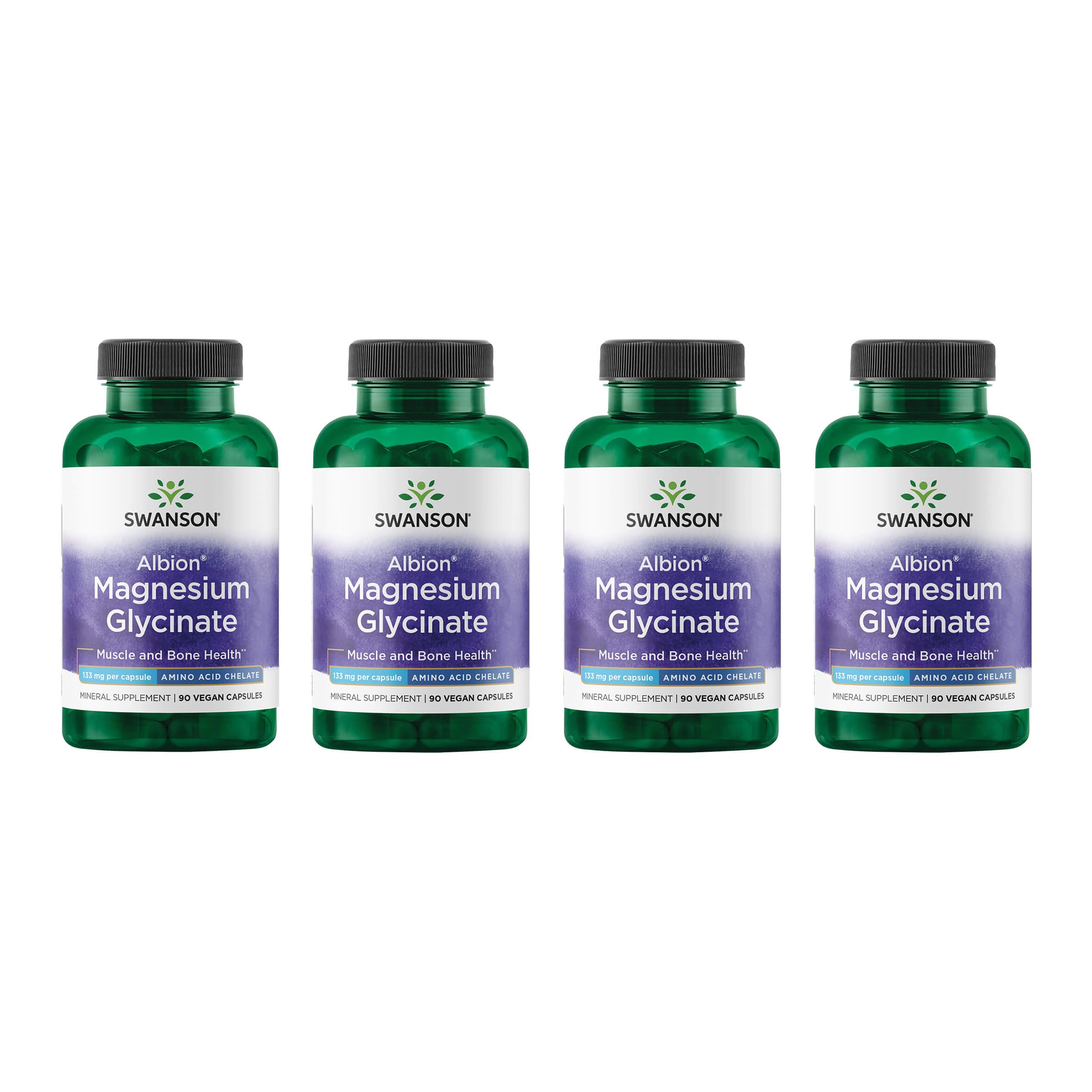 Swanson Chelated Magnesium bottle with daily wellness label