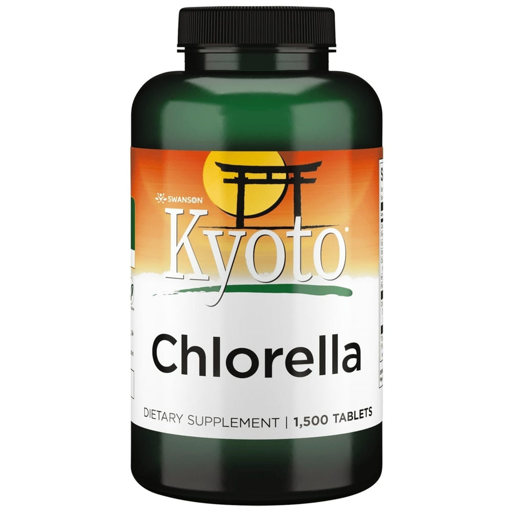 Swanson Chlorella 194 mg bottle front promotes daily wellness.