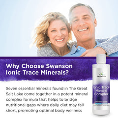 Swanson Concentrace bottle with a glass on a kitchen counter.