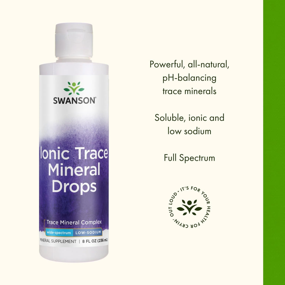 Swanson Concentrace label ingredients displaying complete mineral complex
