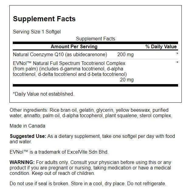 Swanson CoQ10 200 mg softgels easy daily intake for cardiovascular-friendly use