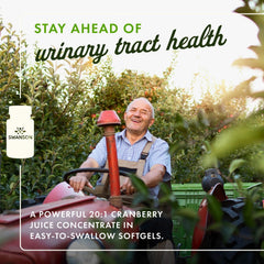 Swanson Cranberry 20:1 concentrate label showing potency for urinary health