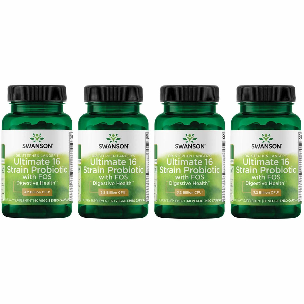 Swanson Dr. Langer formula bottle front view showing probiotic support for daily digestion