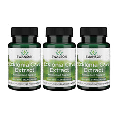 Swanson Ecklonia Cava Extract 30-veg caps bottle highlighting convenient daily capsules for antioxidant support.
