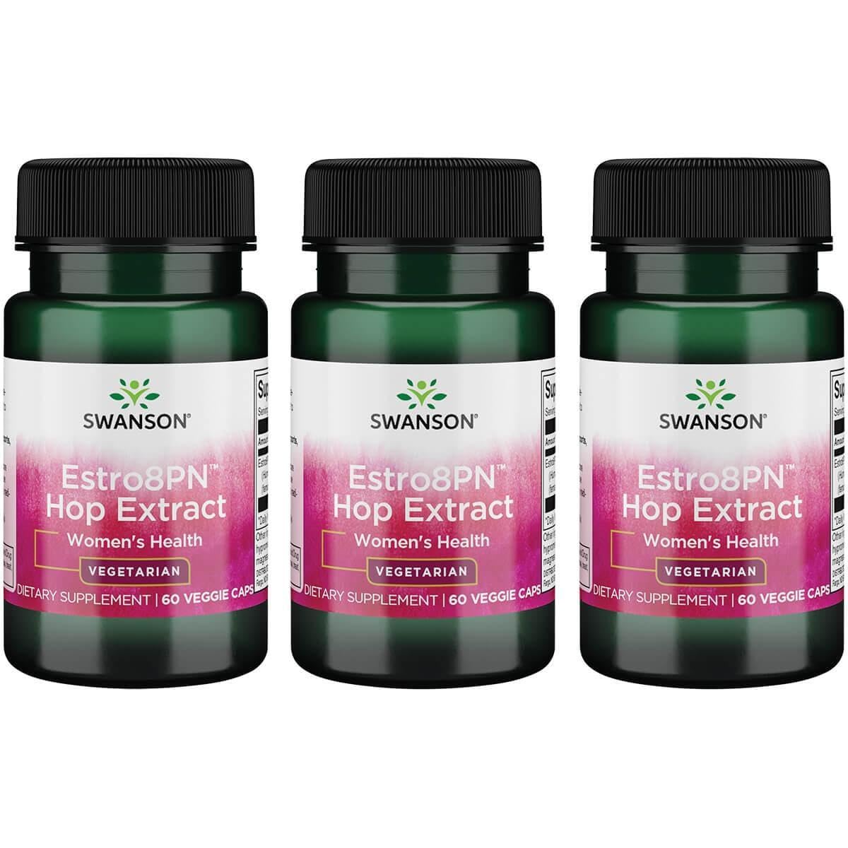Swanson Estro8Pn hop extract capsules for menopause support with phytoestrogens and vegetarian formula