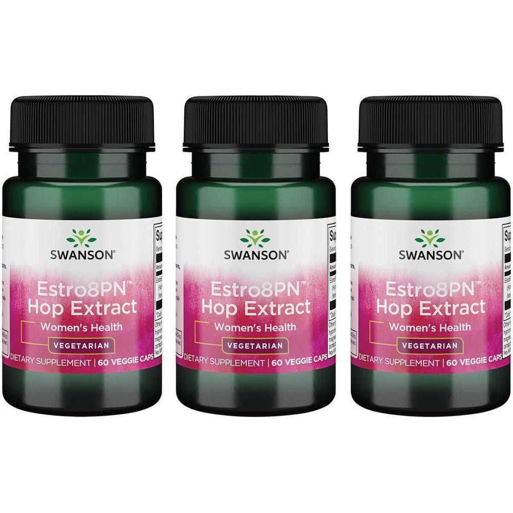 Swanson Estro8Pn hop extract capsules for menopause support with phytoestrogens and vegetarian formula
