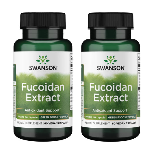 Swanson Fucoidan Extract bottle label highlighting natural immune support.