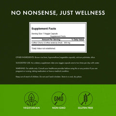 Swanson Full Spectrum Coffee Cherry label with gluten-free and non-GMO cues.