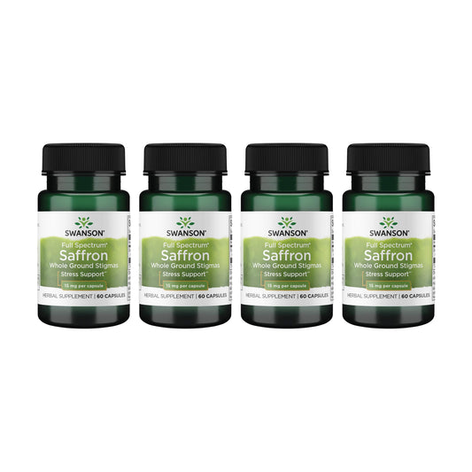 Swanson Full Spectrum Saffron bottle, premium saffron in capsule form.