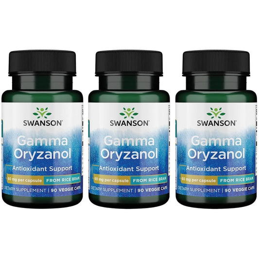 Swanson Gamma Oryzanol from rice bran capsules for daily antioxidant support and balance.