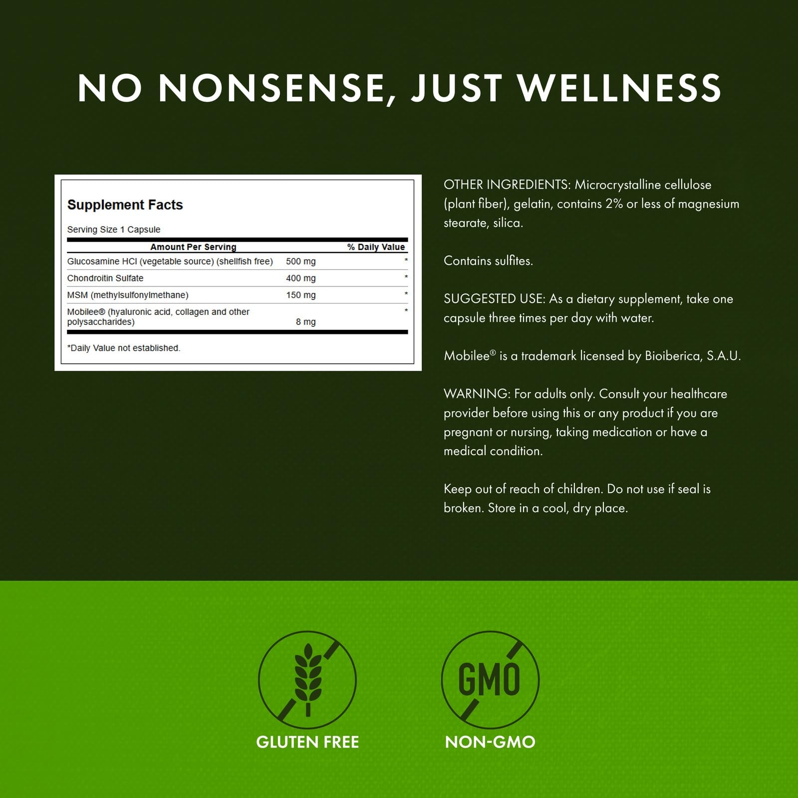 Swanson Glucosamine Chondroitin & MSM Hyal-Joint capsules ready for daily use