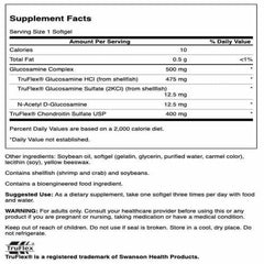 Swanson glucosamine softgels being poured for convenient daily joint support