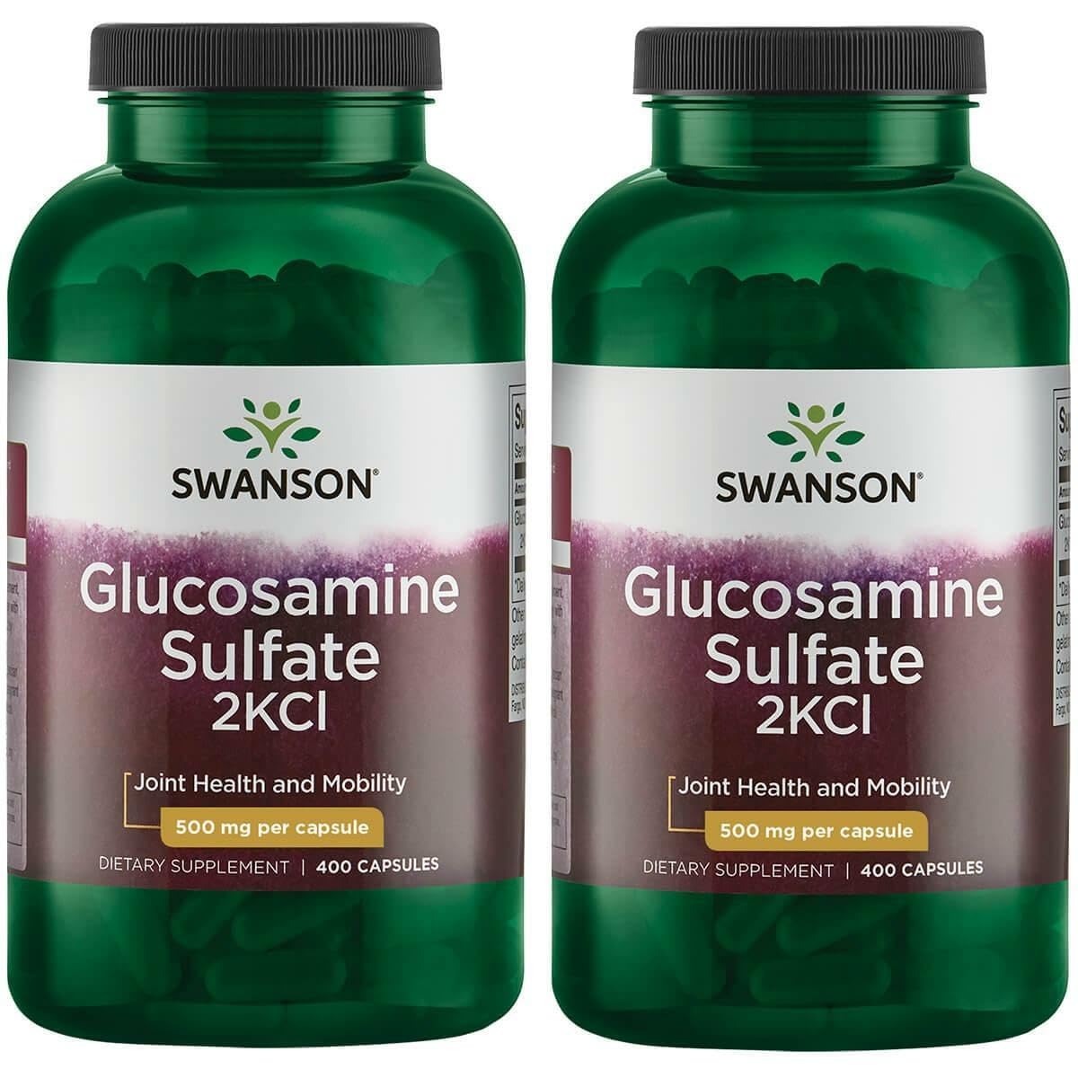 Swanson Glucosamine Sulfate 500 mg bottle front view for joint support
