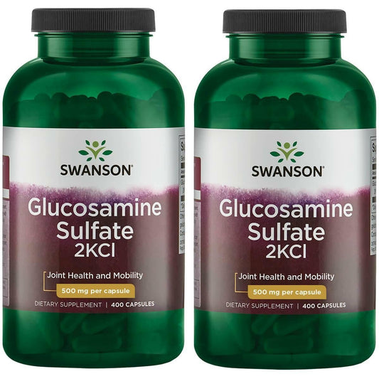 Swanson Glucosamine Sulfate 500 mg bottle front view for joint support