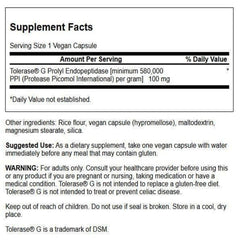 Capsules of Swanson Gluten Rid show vegan, gluten-free formula