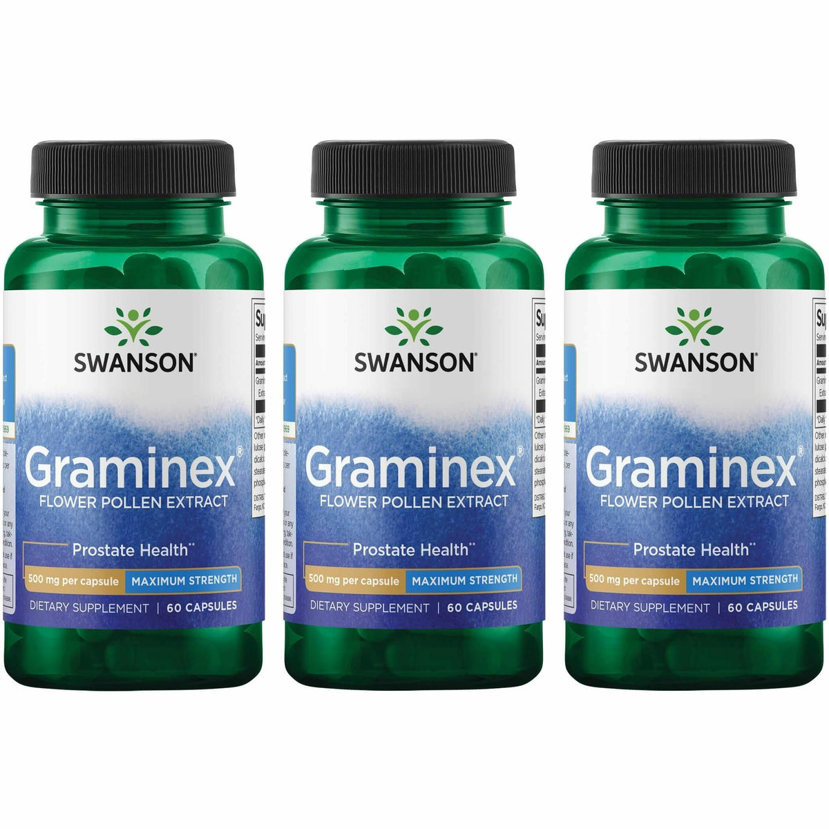 Swanson Graminex flower pollen bottle for prostate health support