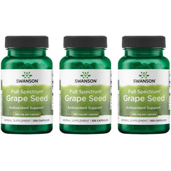 Swanson Grape Seed bottle cap close-up showing capsule for antioxidant support and healthy circulation.
